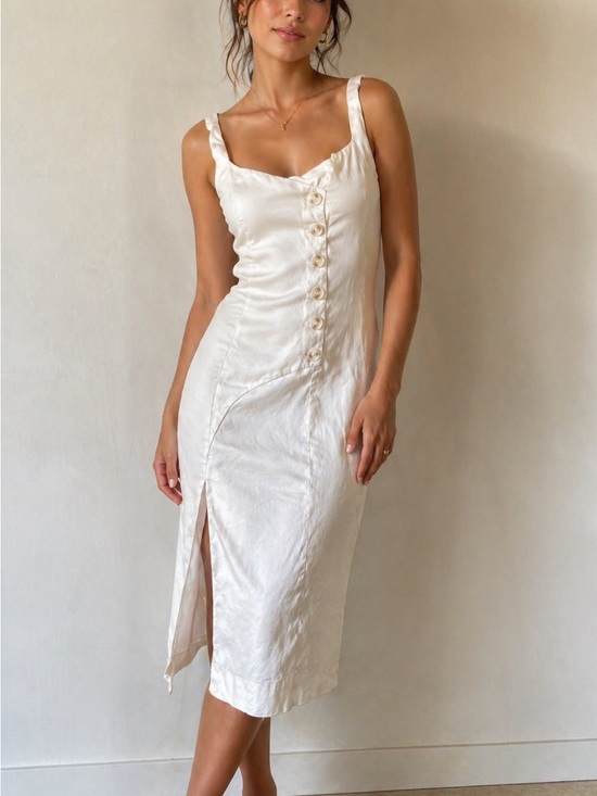 Anthropologie Dresses & Skirts - Anthropology Ivory Midi Dress (XS)